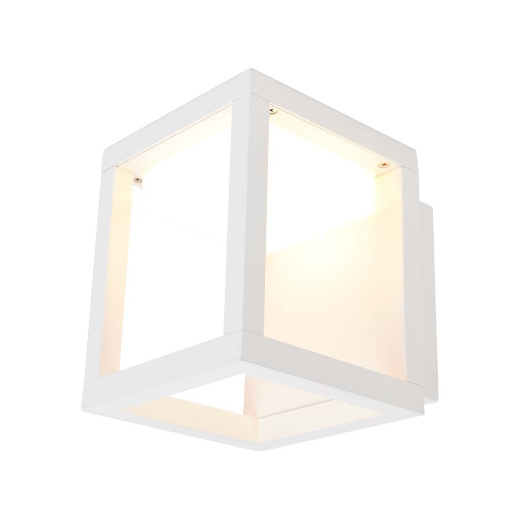 LUM LED CUADRO P/MURO 12W 100-240V IP54 3000K BLANCO ***HAE2025***