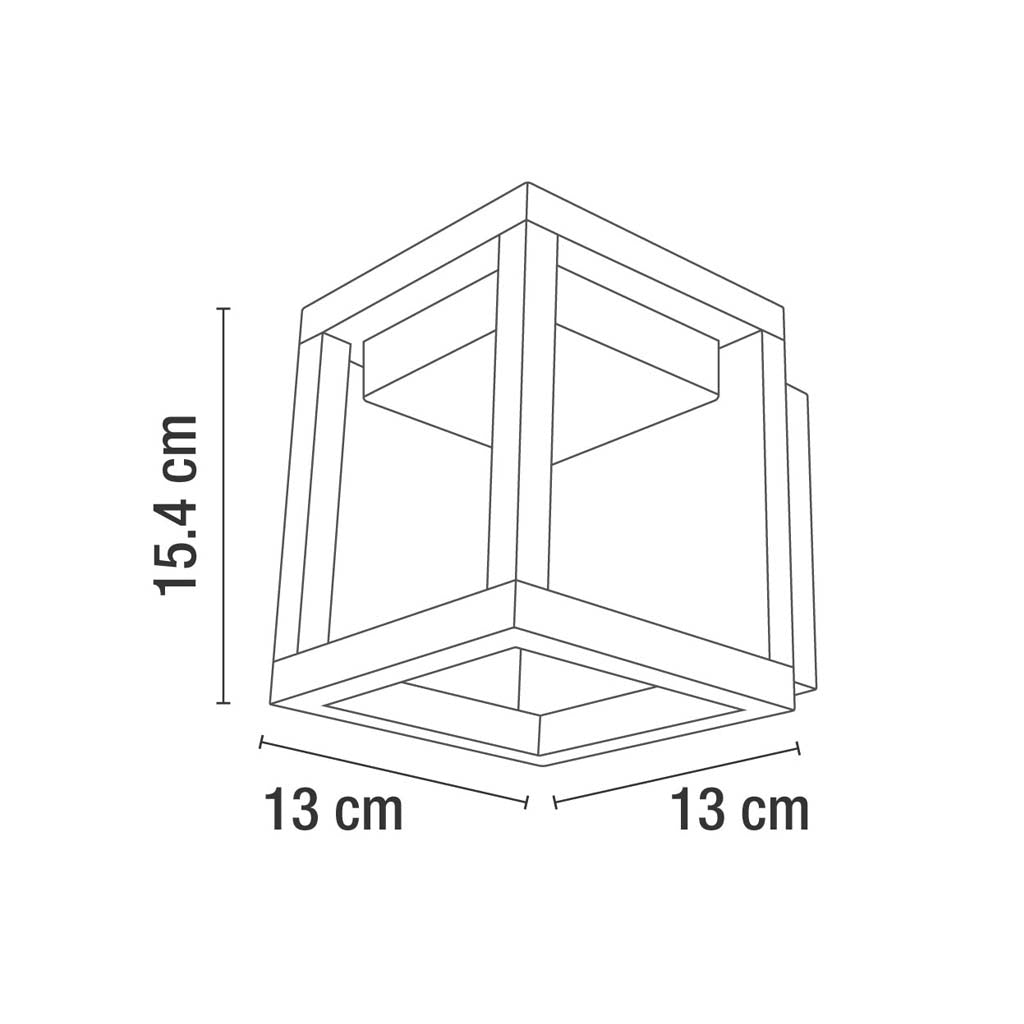 LUM LED CUADRO P/MURO 12W 100-240V IP54 3000K BLANCO ***HAE2025***