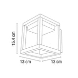 LUM LED CUADRO P/MURO 12W 100-240V IP54 3000K BLANCO ***HAE2025***