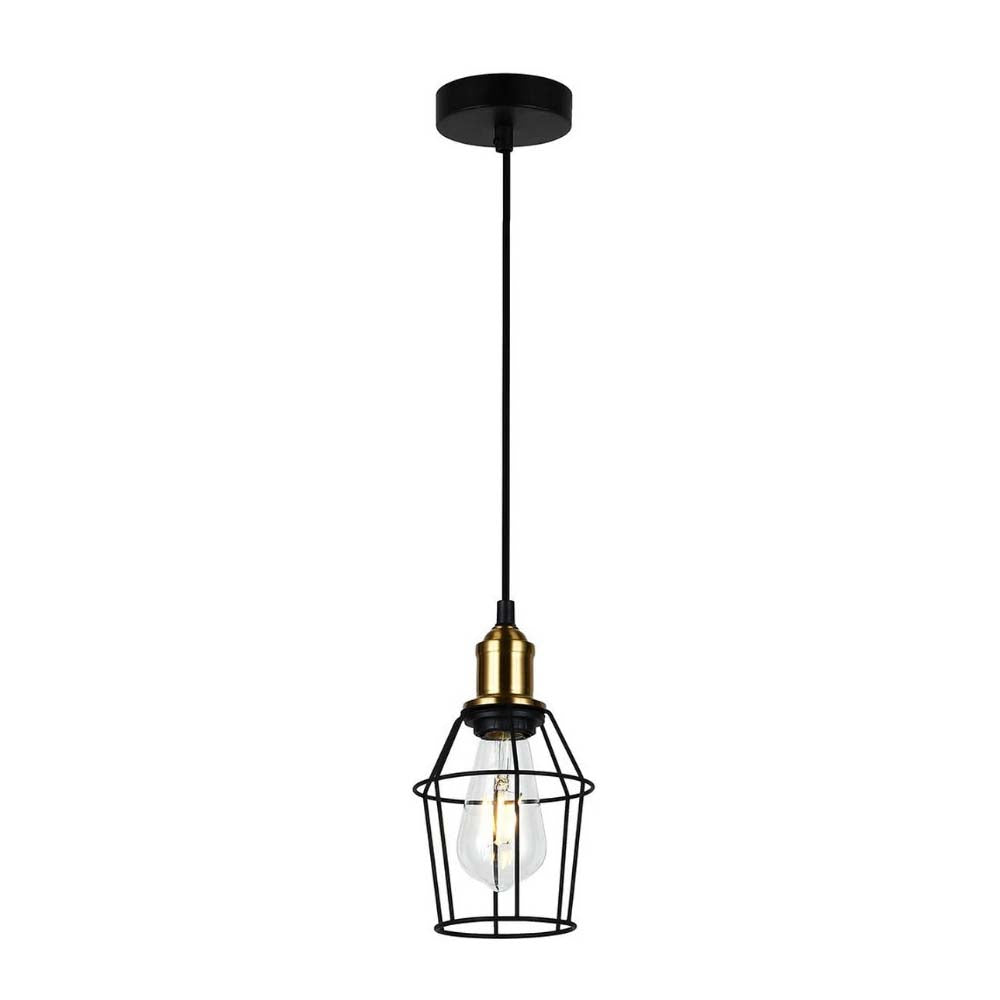 LUMINARIA COLGANTE COLOR NEGRO/COBRE 1 X 60 W LUME TECNOLITE HOME