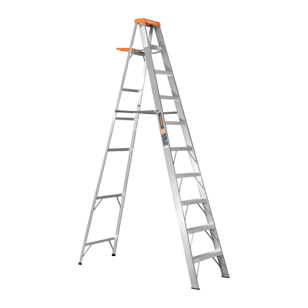 ESCALERA DE TIJERA TIPO II 9 ESCALONES CON BANDEJA EST-29 TRUPER CONSTRUCCION