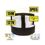ARB LED 15W CIRCULAR BLANCO BASE DOBLE NEGRA LUZ LATERAL C/3 TONOS DE LUZ IP65 MUSTRI
