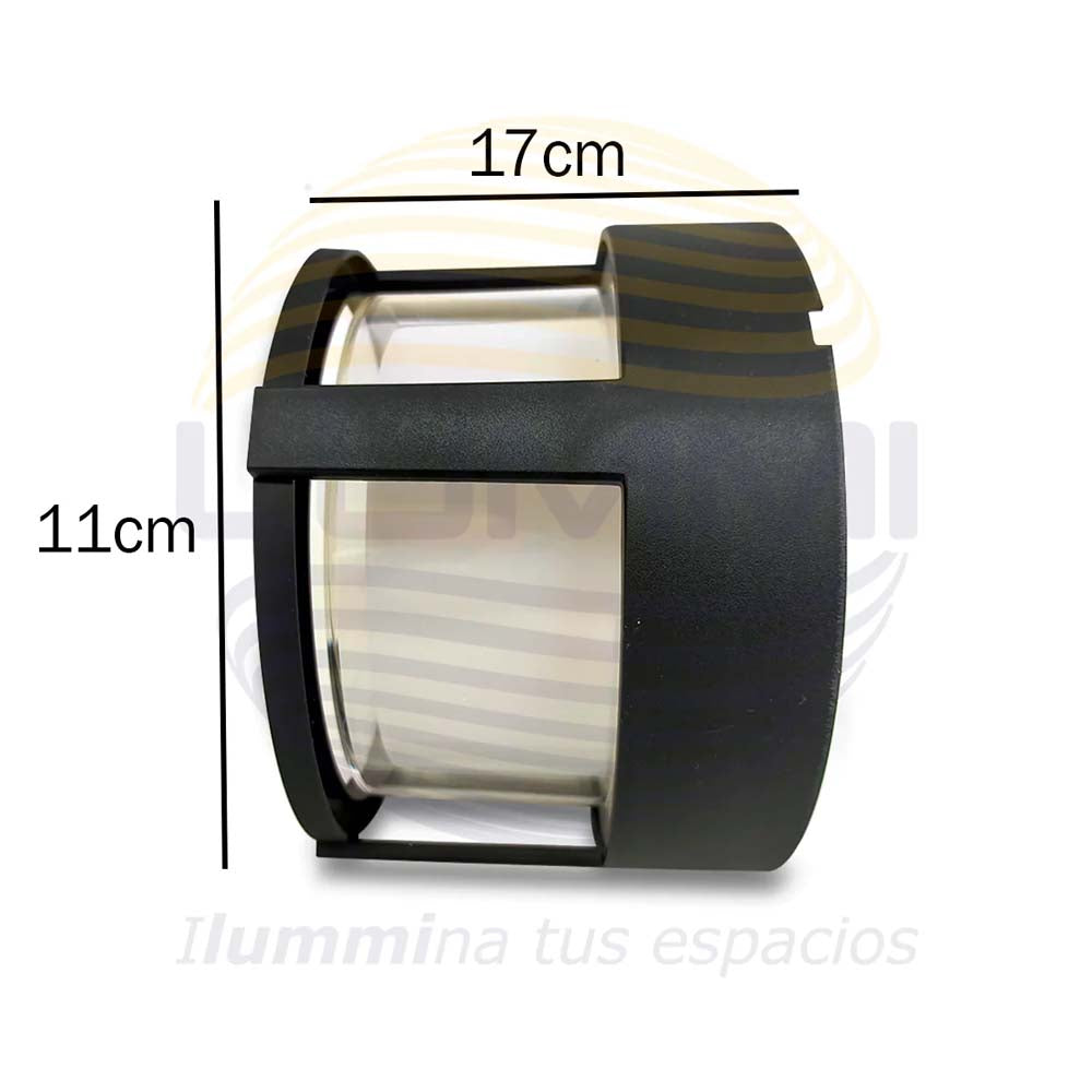 ARB LED 15W CIRCULAR BLANCO BASE DOBLE NEGRA LUZ LATERAL C/3 TONOS DE LUZ IP65 MUSTRI