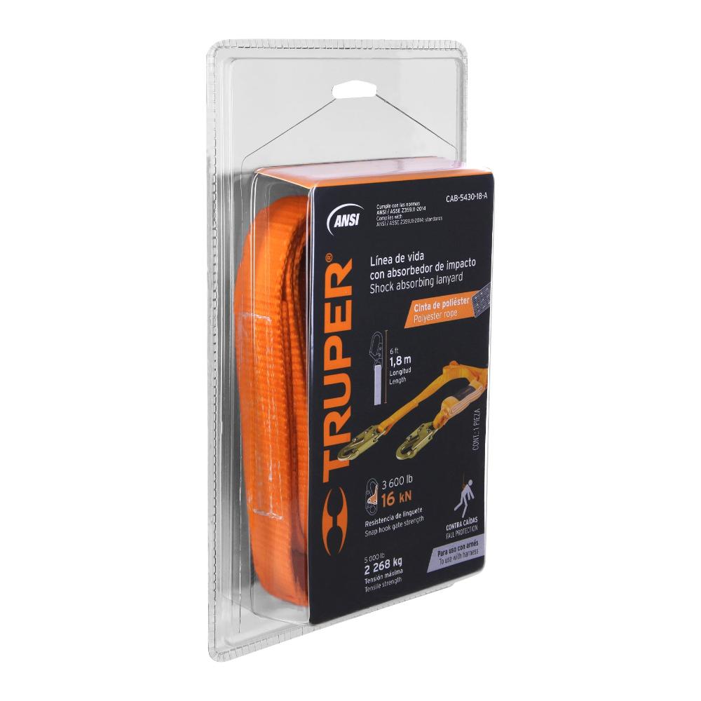 LINEA DE VIDA CON ABSORBEDOR DE IMPACTO 1.8M ANSI MCA TRUPER