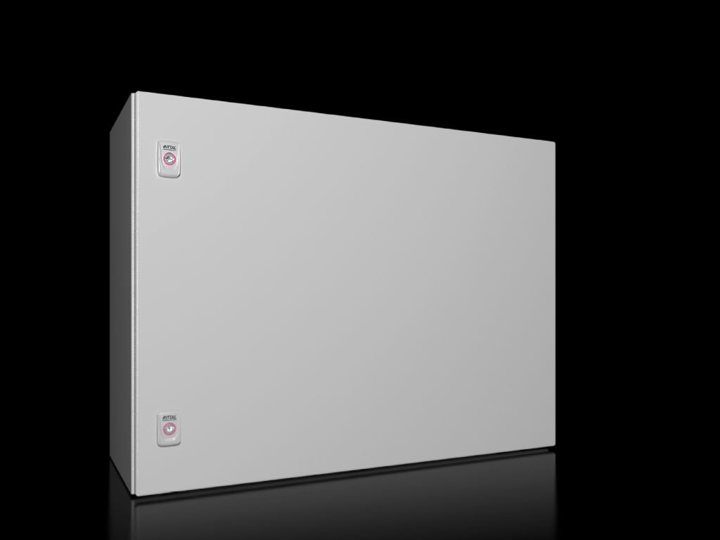 AE ARMARIO COMPACTO METÁLICO 600X800X300 RAL7035 STANDARD CON PLACA DE MONTAJE IP66 NEMA 4