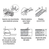FLEXOMETRO AUTO LOCK 8 M CINTA 25 MM MCA TRUPER CONSTRUCCION