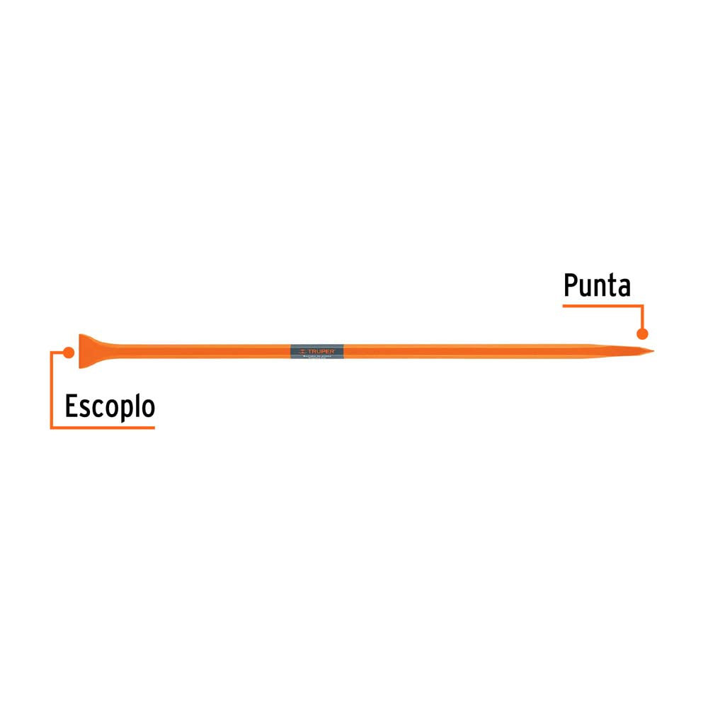 BARRETA DE PUNTA DE PUNTA DE 7/8" X 100 CM ESCOPLO 60 MM TRUPER