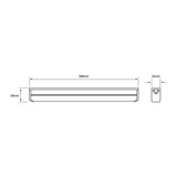 LAMPARA REGLETA LED INTERCONECTABLE 56.9CM SOBREPONER 10W LUZ DE DIA NO ATENUABLE