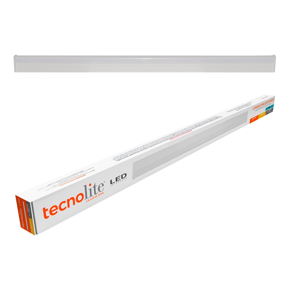 LAMPARA REGLETA LED INTERCONECTABLE 56.9CM SOBREPONER 10W LUZ DE DIA NO ATENUABLE