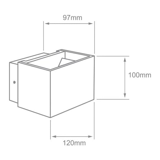 LAMPARA DE PARED ARBOTANTE LED EXTERIOR 10 W LUZ BLANCA AJUSTABLE IP65 IK06 NO ATENUABLE
