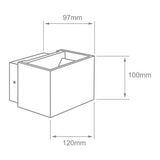 LAMPARA DE PARED ARBOTANTE LED EXTERIOR 10 W LUZ BLANCA AJUSTABLE IP65 IK06 NO ATENUABLE