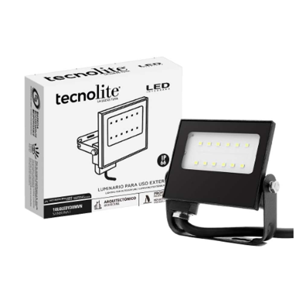 REFLECTOR EXT LED 10W 100-240V 900LM 3000K NGR