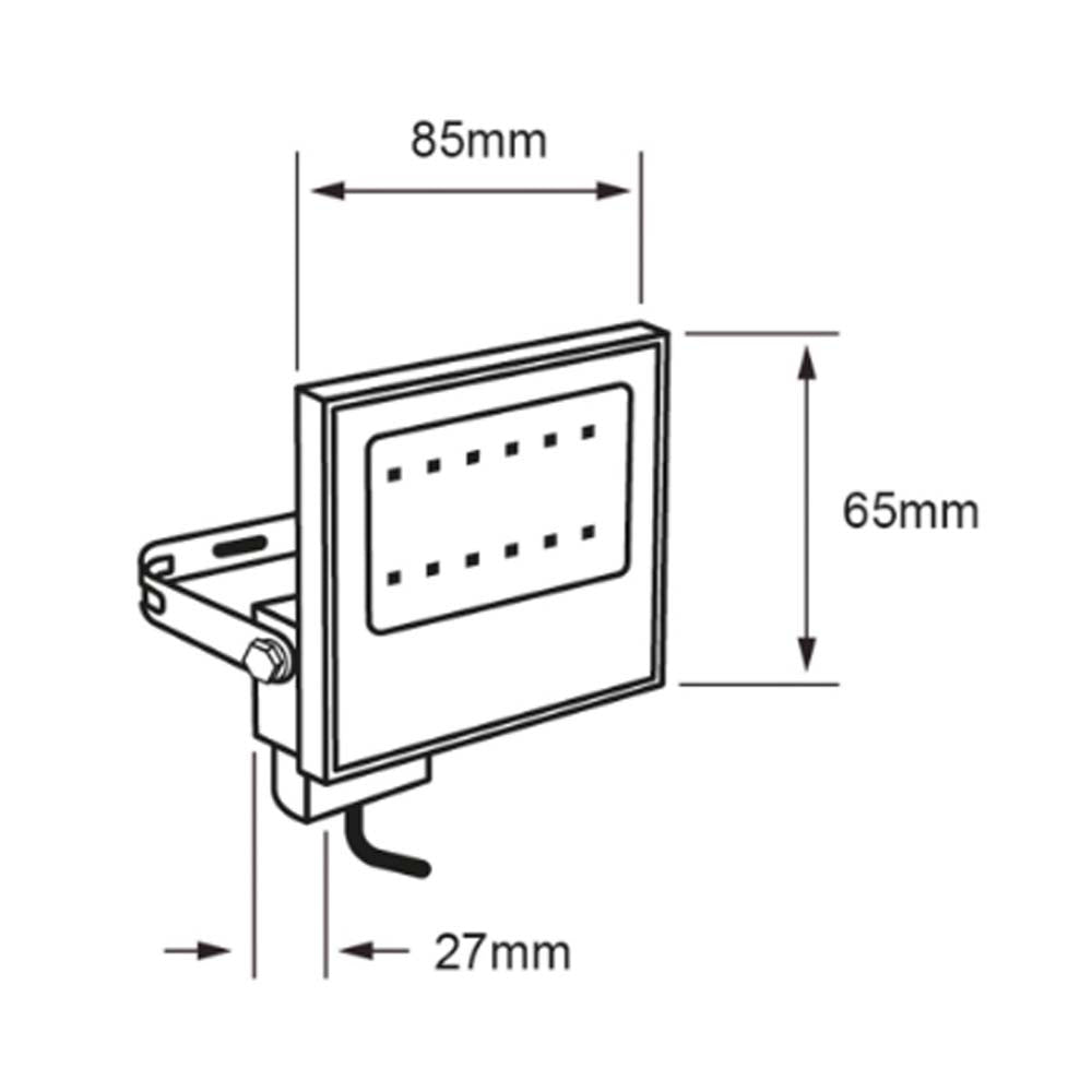 REFLECTOR EXT LED 10W 100-240V 900LM 3000K NGR