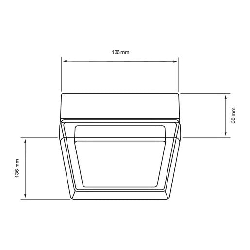 LAMPARA PLAFON/PARED LED 10 W LUZ CALIDA BRILLANTE IP54 IK05 NO ATENUABLE