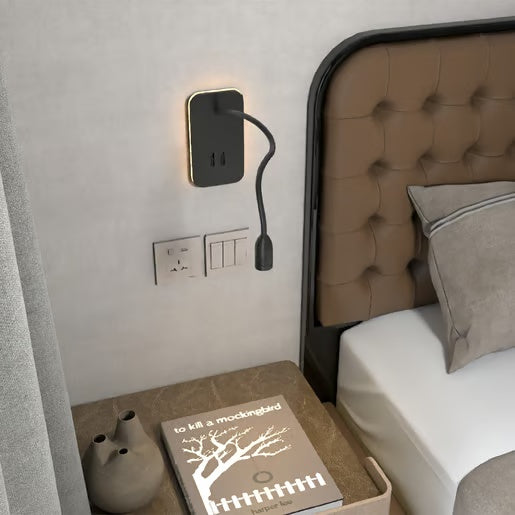 LUZ DE LECTURA LED PARED 7 W DIRIGIBLE CON MARCO DE LUZ 2.8 W LUZ CALIDA BRILLANTE 10TLLED2045MV30N