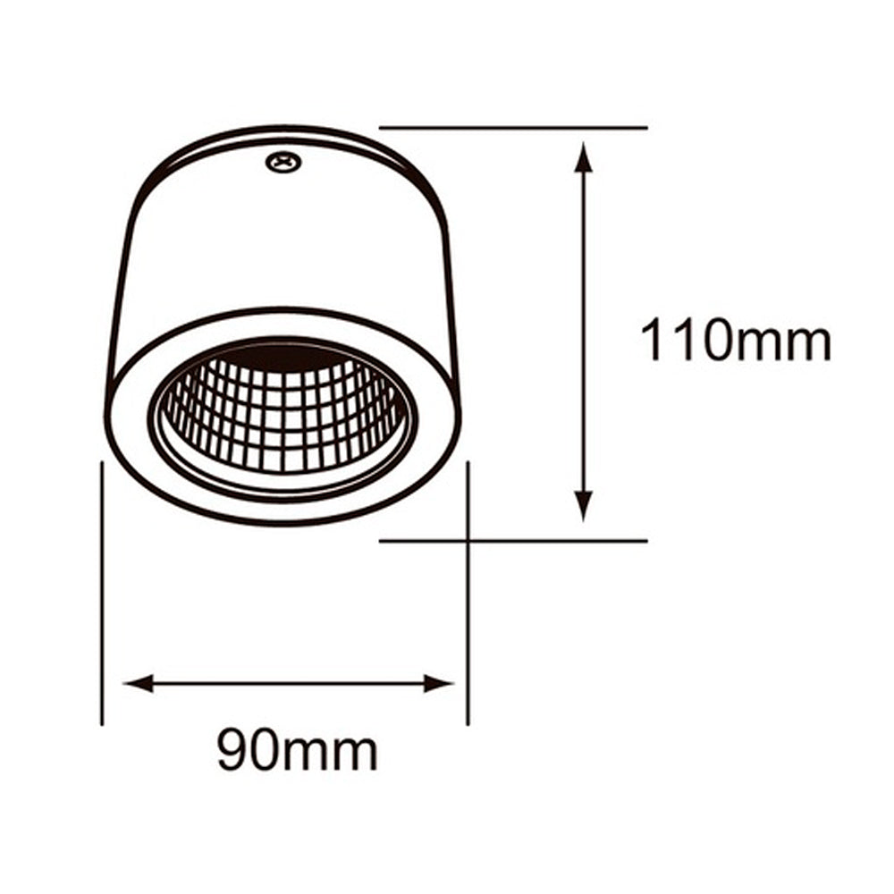 LÁMPARA DE INTERIOR LED TECNOLITE ASHLESHA PARA SOBREPONER 10W LUZ SUAVE CÁLIDA