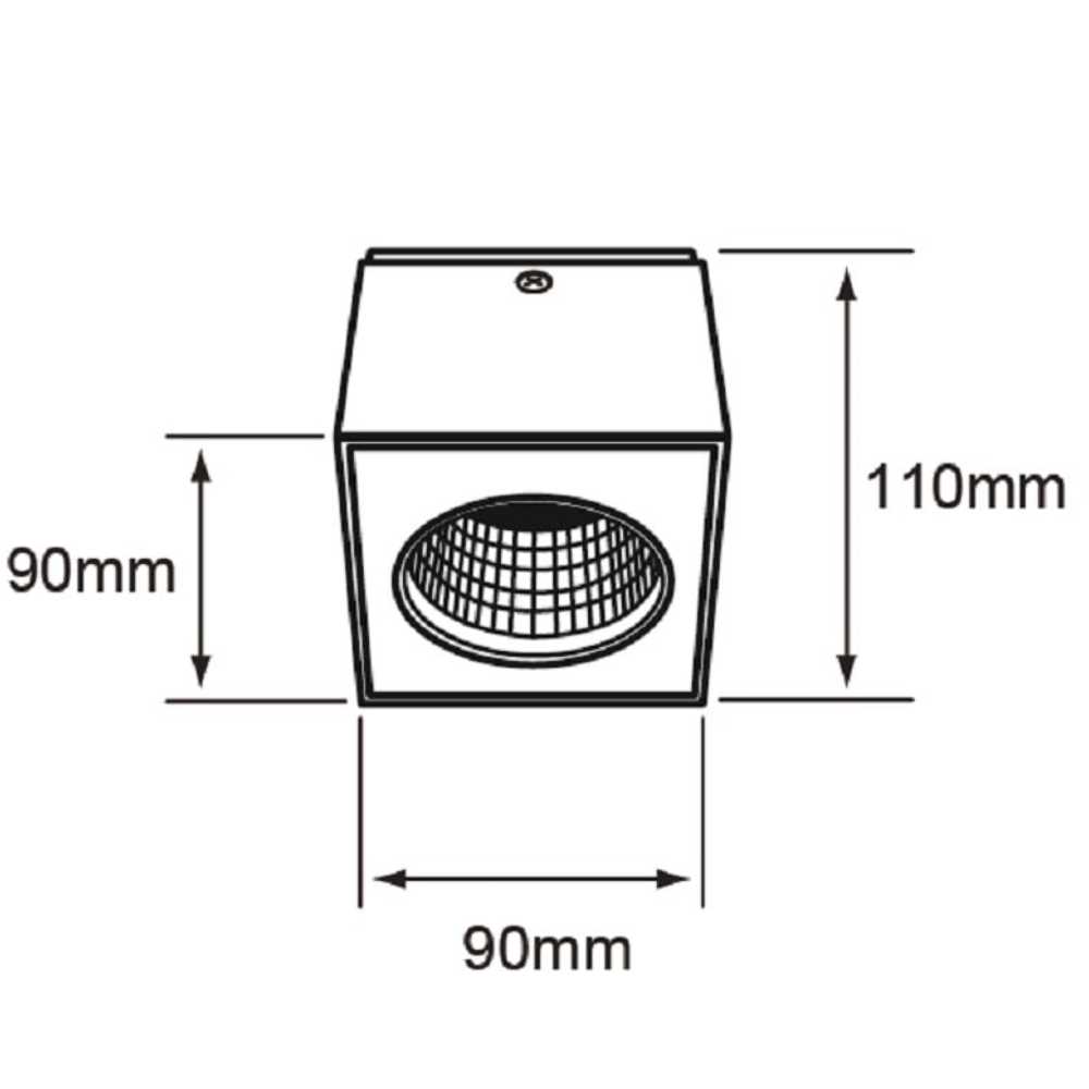 LÁMPARA DE INTERIOR LED TECNOLITE ASTEROPE PARA SOBREPONER 10W LUZ SUAVE CÁLIDA NEGRO