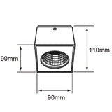 LÁMPARA DE INTERIOR LED TECNOLITE ASTEROPE PARA SOBREPONER 10W LUZ SUAVE CÁLIDA NEGRO