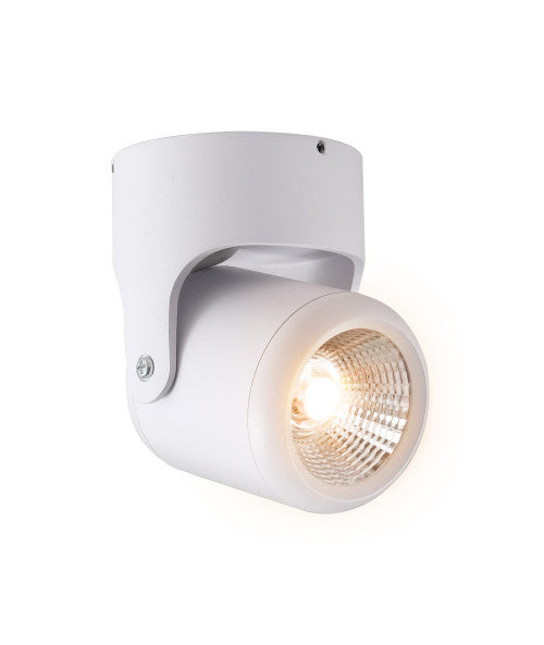 SPOT LED TECNOLITE ALNIYA I PARA SOBREPONER DIRIGIBLE 10W LUZ SUAVE CÁLIDA LED INTEGRADO BLANCO