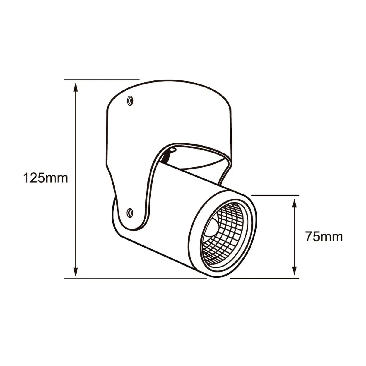 SPOT LED TECNOLITE ALNIYA I PARA SOBREPONER DIRIGIBLE 10W LUZ SUAVE CÁLIDA LED INTEGRADO BLANCO