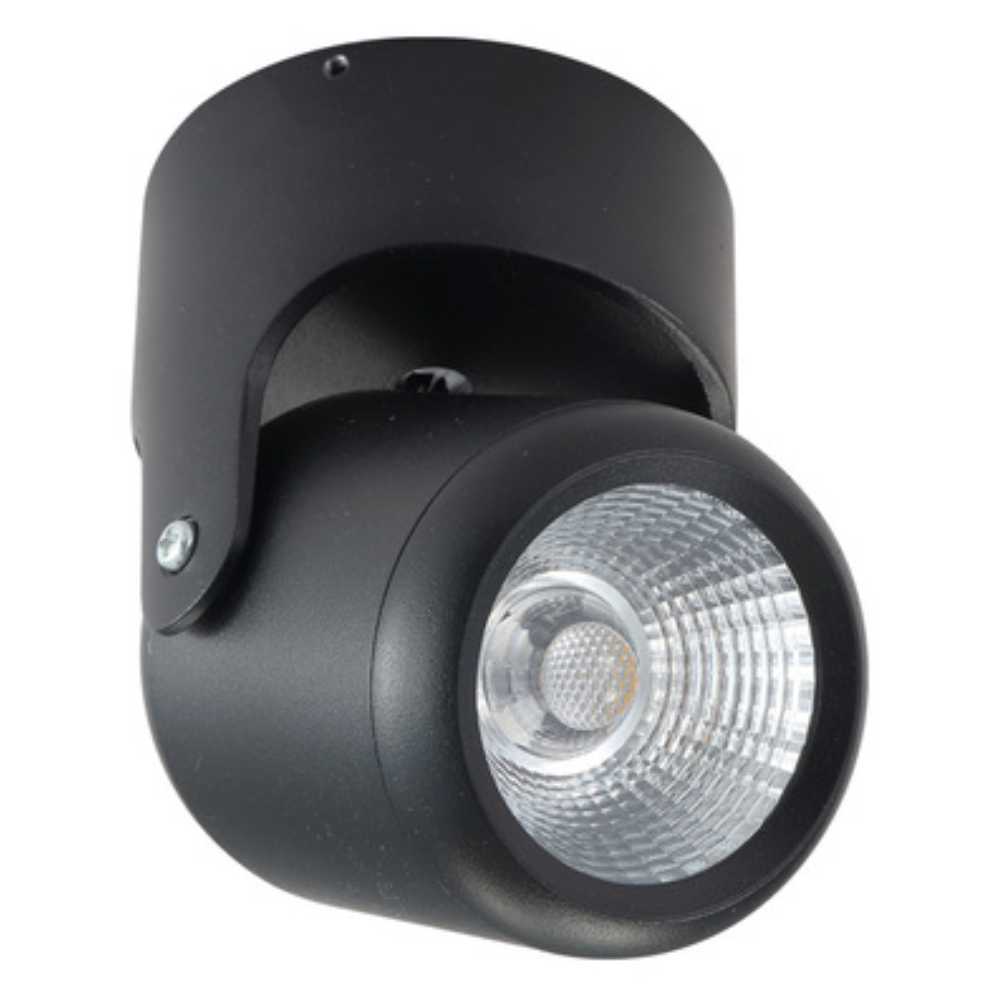 SPOT LED TECNOLITE ALNIYA I PARA SOBREPONER DIRIGIBLE 10W LUZ SUAVE CÁLIDA LED INTEGRADO NEGRO