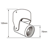 SPOT LED TECNOLITE ALNIYA I PARA SOBREPONER DIRIGIBLE 10W LUZ SUAVE CÁLIDA LED INTEGRADO NEGRO