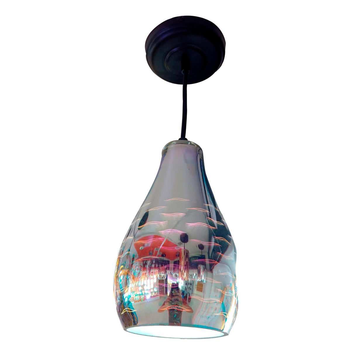 LAMP COLG PERA SILVER 3D E27 S/F *** HAE ***