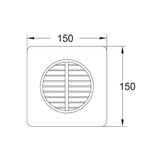 EXTRACTOR DE AIRE ESTEVEZ CUADRADO 4" *** OFRECER TURBO 4 ***