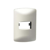 PLACA UN MODULO TEXTURA PULIDO ALUMINIO MODULAR PLUS LEVITON X90-25000-AL1