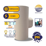 ARB LED 18W CILINDRICO NEGRO C/3 TONOS DE LUZ IP65 MUSTRI