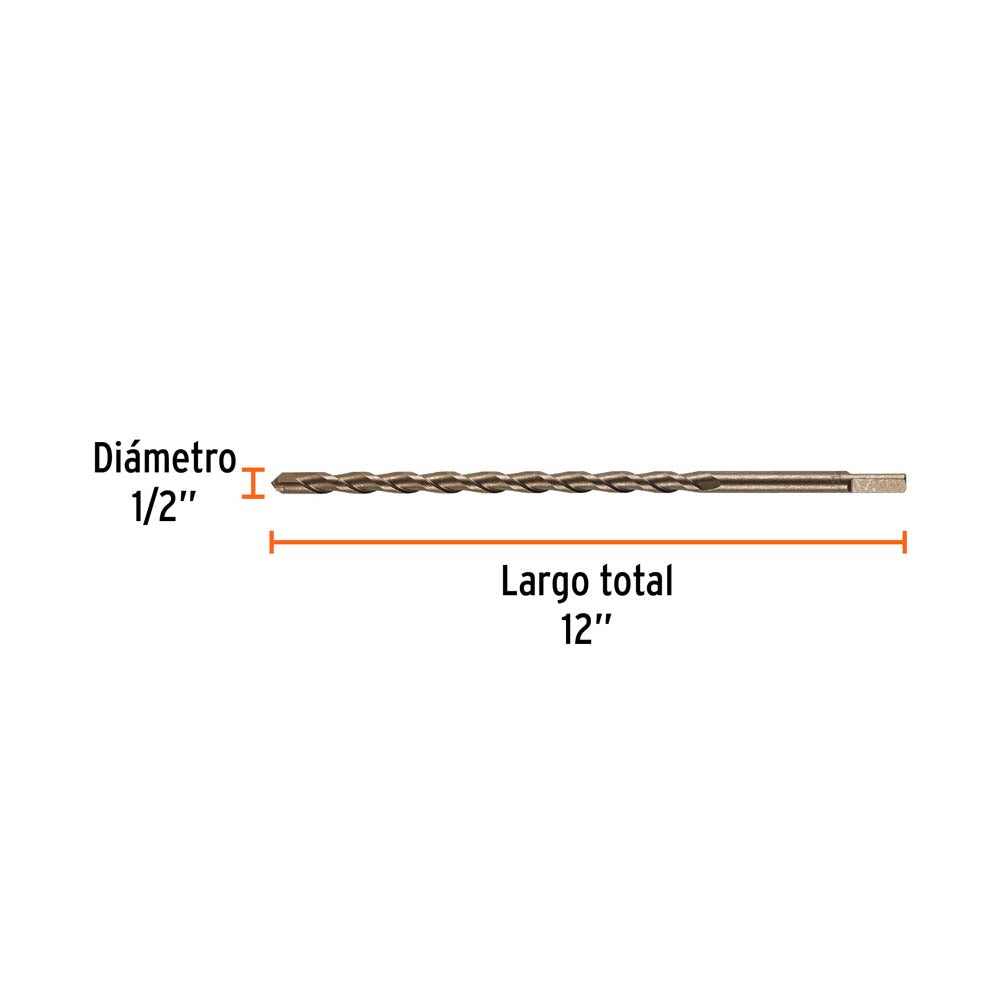 BROCA PARA CONCRETO 1/2 X 12" MCA TRUPER CONSTRUCCION