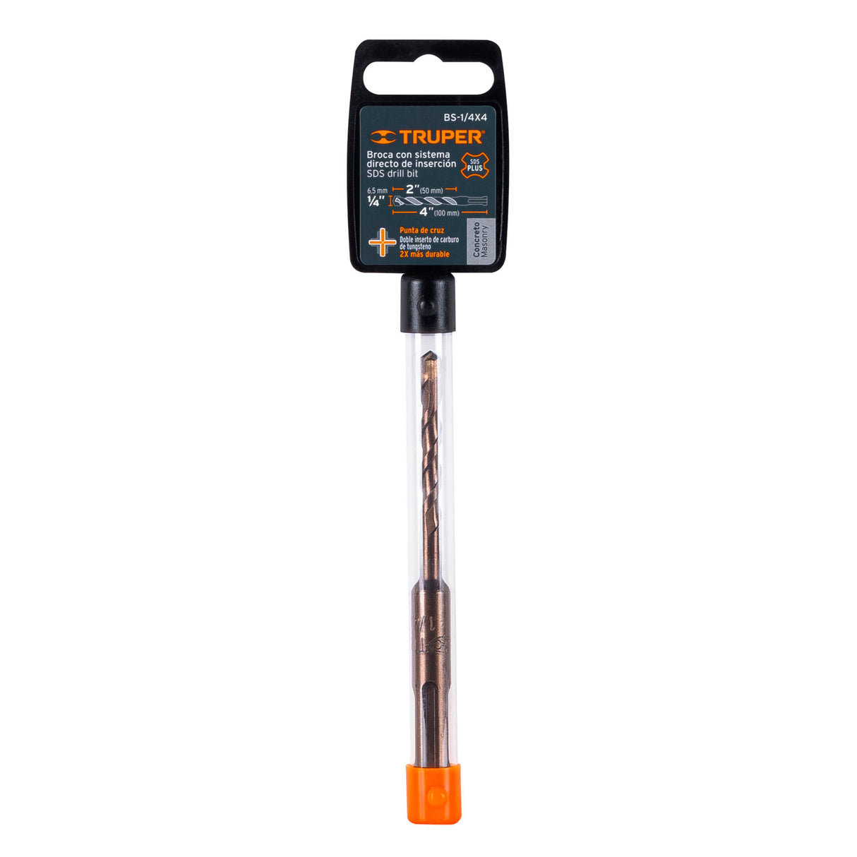 BROCA CON SISTEMA DIRECTO DE INSERCION 1/4 X 6" MCA TRUPER CONSTRUCCION