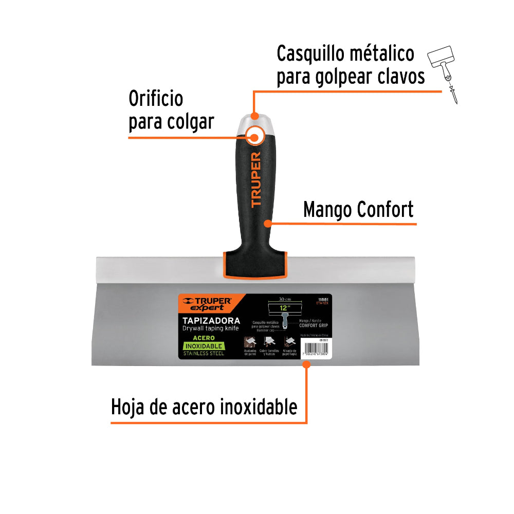 ESPATULA TAPIZADORA 12" TRUPER EXPERT