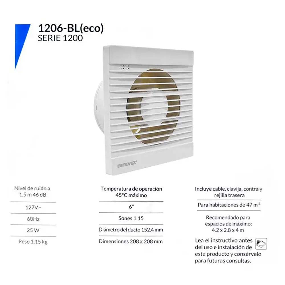 EXTRACTOR ULTRA-DELGADO 6-PG BCO. *** OFRECER 48532 O INTER 6 O TURBO 6 ***