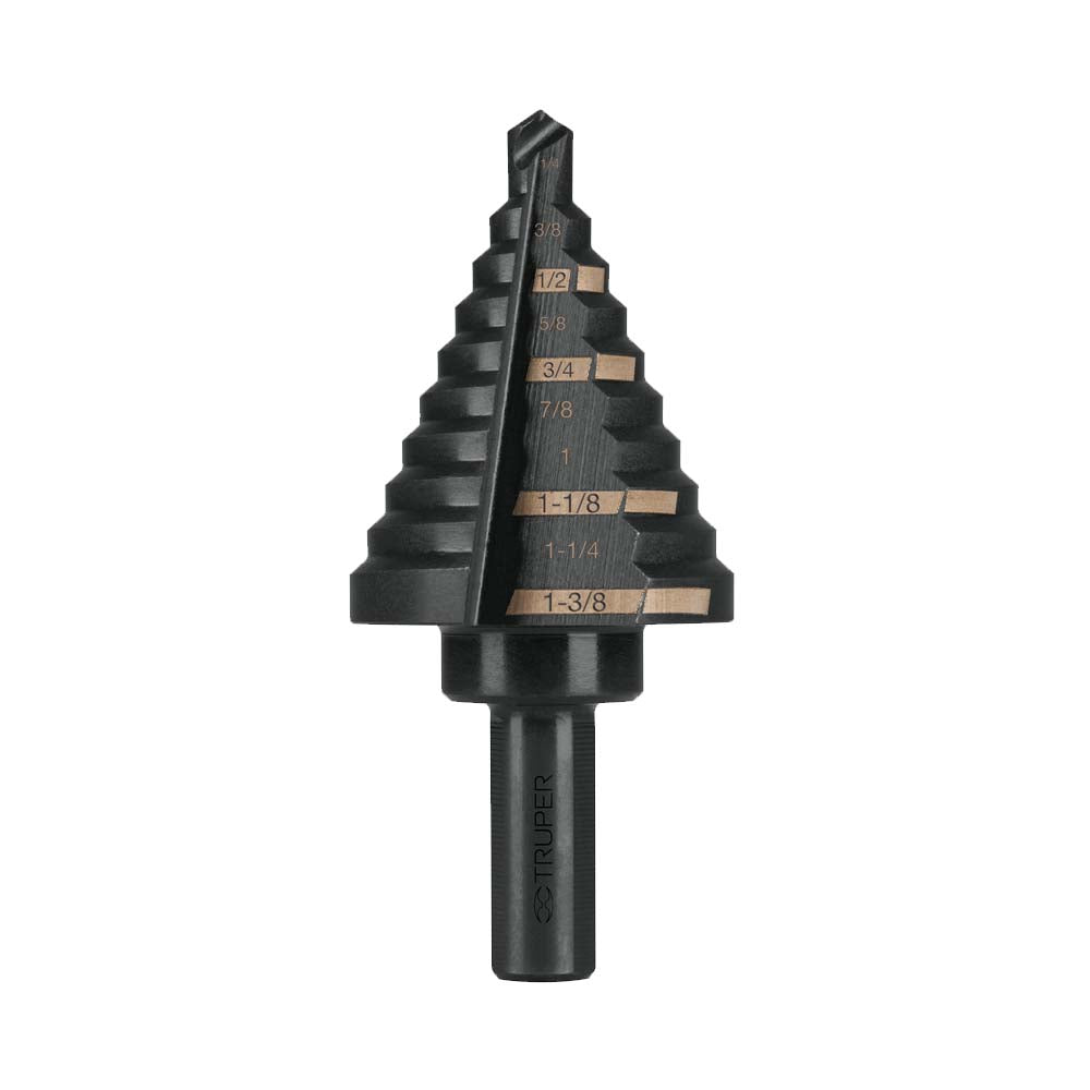 BROCA ESCALONADA OXIDO NGO 10 ESCALONES 1/4"-1-3/8" BES-10 MCA TRUPER