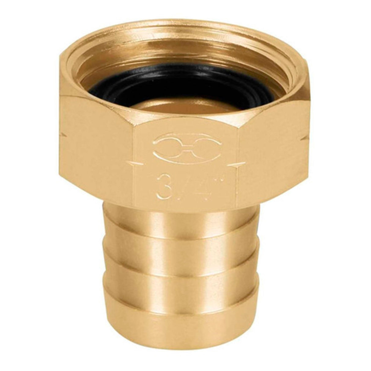 CONEXION DE LATON HEMBRA DE 3/4" PARA MANGUERA BLISTER MCA TRUPER