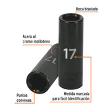 DADO DE 6 PUNTAS LARGO IMPACTO CUADRO 1/2" 17MM. D-7317-ML 12429 TRUPER