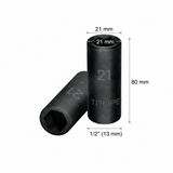 DADO DE 6 PUNTAS LARGO IMPACTO CUADRO 1/2" 21MM. D-7321-ML 12433 TRUPER