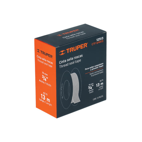 CINTA TEFLON 3/4" 13MTS. CTF-3/4X13 12513 TRUPER *** OFRECER V3D-02 ***