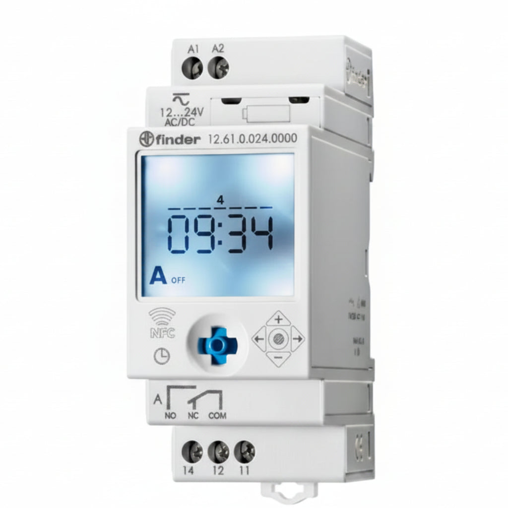 INTERRUPTOR HORARIO SEMANAL 16A 1CC 12-24 VCA/CD 12.61.0.024.0000
