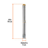 BOMBA SUMERGIBLE PARA POZO PROFUNDO 2HP AGUA LIMPIA 110V/60HZ 20A MCA TRUPER