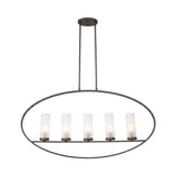 CANDIL CRISTAL/METAL COLOR NEGRO 5 X 60W