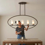 CANDIL CRISTAL/METAL COLOR NEGRO 5 X 60W