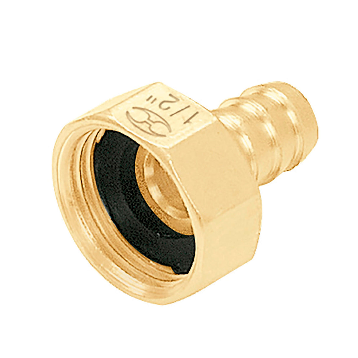 CONECTOR SENCILLO 1/2" HEMBRA DE LATON MAQUINADO MCA TRUPER *** OFRECER 130370 ***