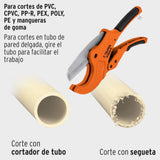 CORTADOR DE TUBO DE PVC CUCHILLA DE ACERO ALTA DUREZA COT-PVC-X TRUPER