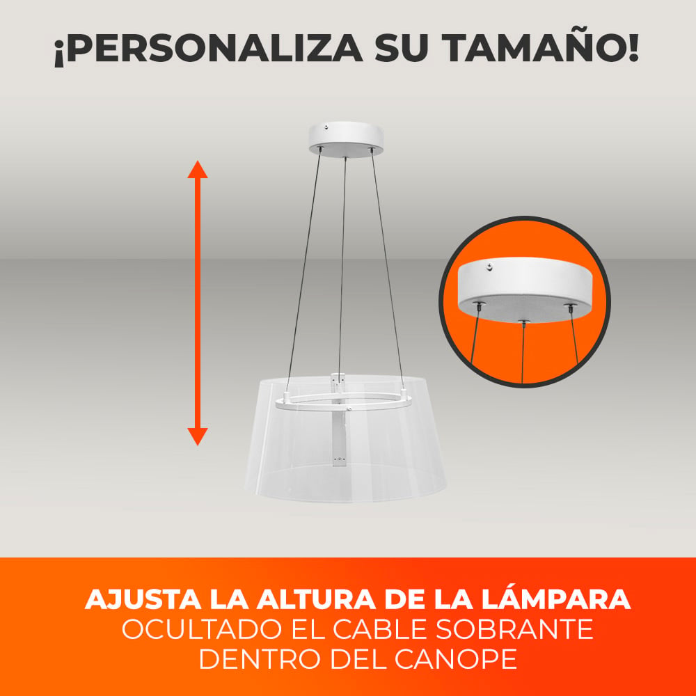 LUMINARIO INT LED 12W 100-240V 1080LM 30K BCO