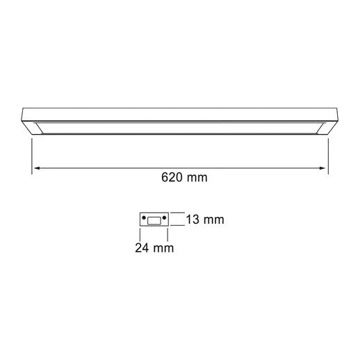 LAMPARA LINEAL LED INTERCONECTABLE 12 W LUZ CALIDA BRILLANTE IK06 ATENUACION TRIAC 12DLFCLED60SV30B