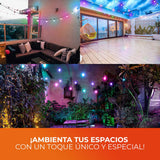 GUIRNALDA SERIE 10 LUCES LED SMART WIFI 7MTS. RGB + BLANCO COMPATIBLE APPMOVIL Y ASISTENTE VOZ *** HASTA AGOTAR ***
