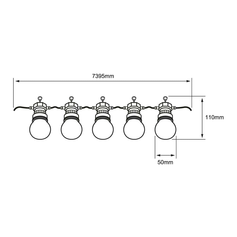 GUIRNALDA SERIE 10 LUCES LED SMART WIFI 7MTS. RGB + BLANCO COMPATIBLE APPMOVIL Y ASISTENTE VOZ *** HASTA AGOTAR ***