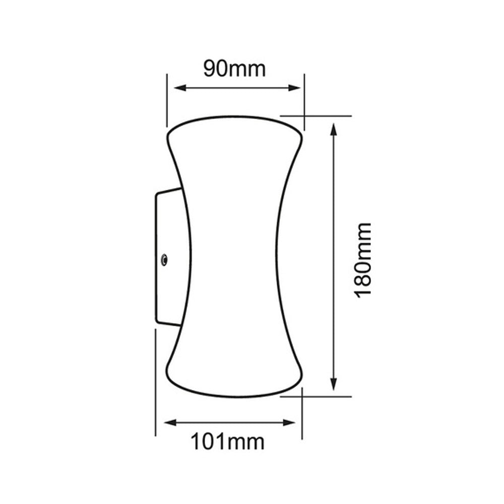 LÁMPARA DE EXTERIOR LED FANG TECNOLITE PARA SOBREPONER 12W LUZ SUAVE CÁLIDA